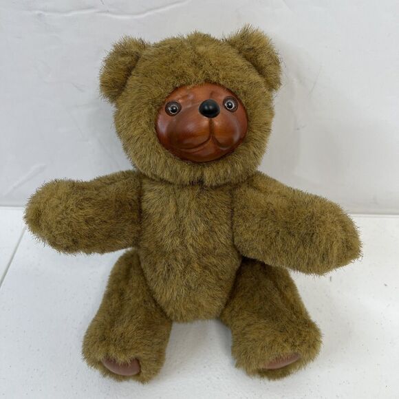 Robert Raikes 9” 5453 Jamie Brown Teddy Bear Applause Carved Wood Face Jointed - Picture 2 of 10